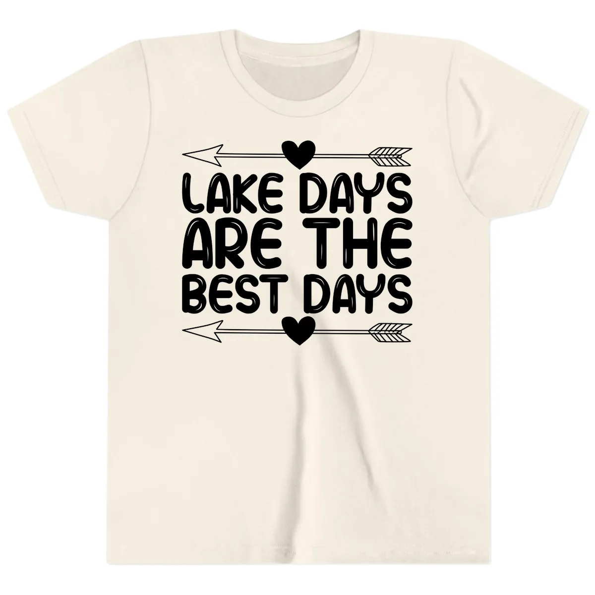 Lake Days Are The Best Days Youth T-Shirt in Natural