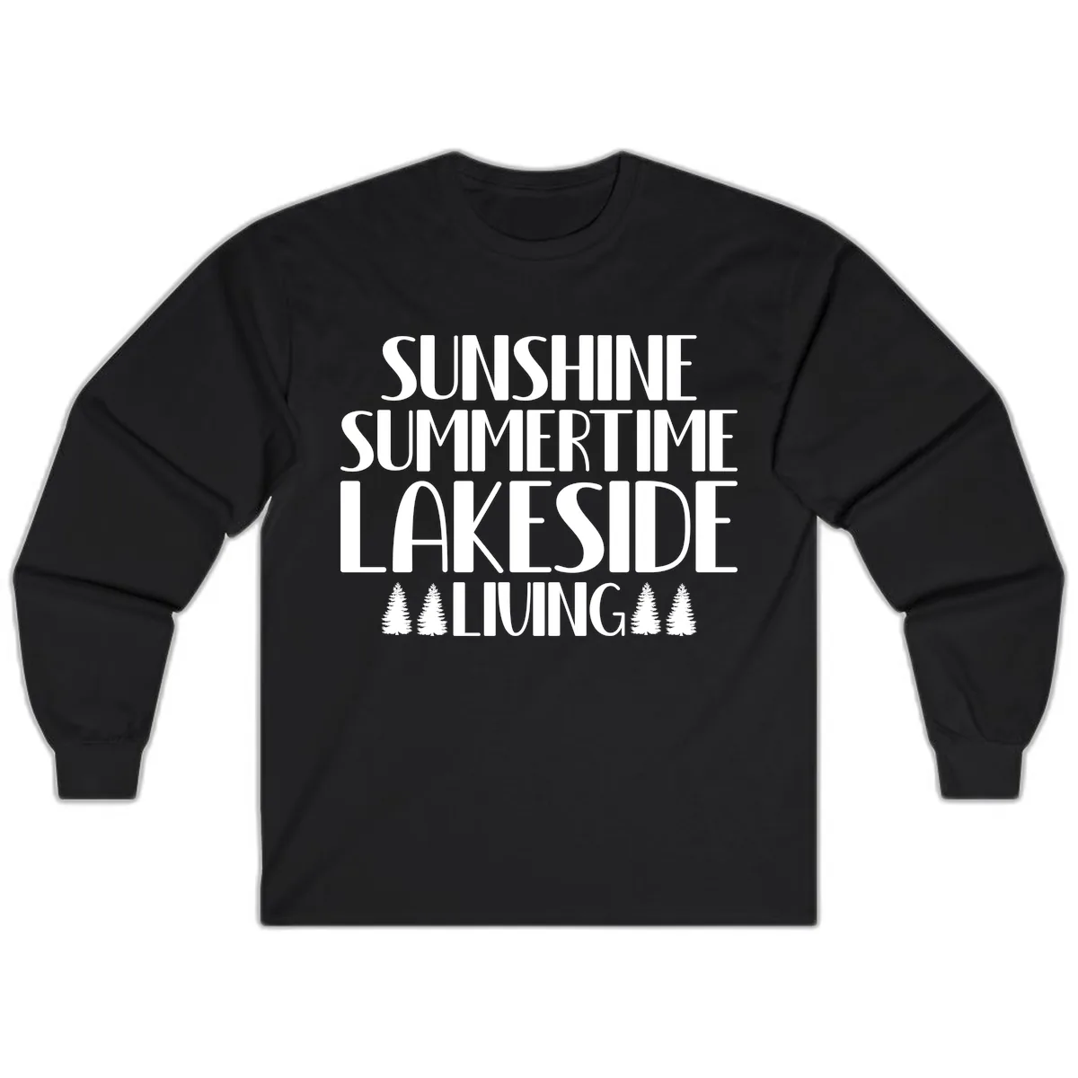 Sunshine Summertime Lakeside Living Long Sleeve in Black