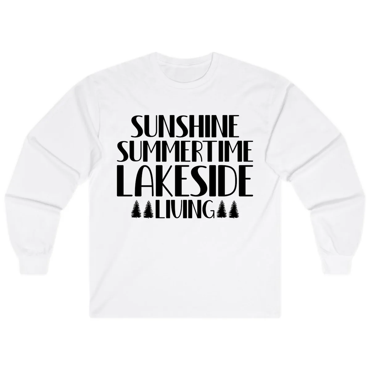 Sunshine Summertime Lakeside Living Long Sleeve in White