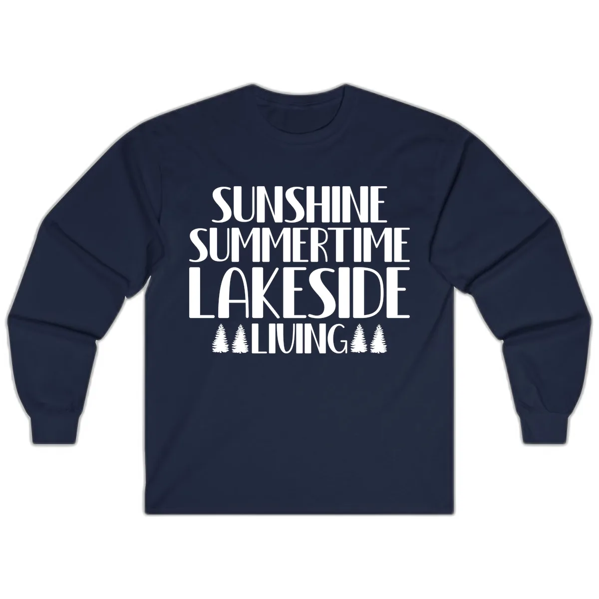 Sunshine Summertime Lakeside Living Long Sleeve in Navy