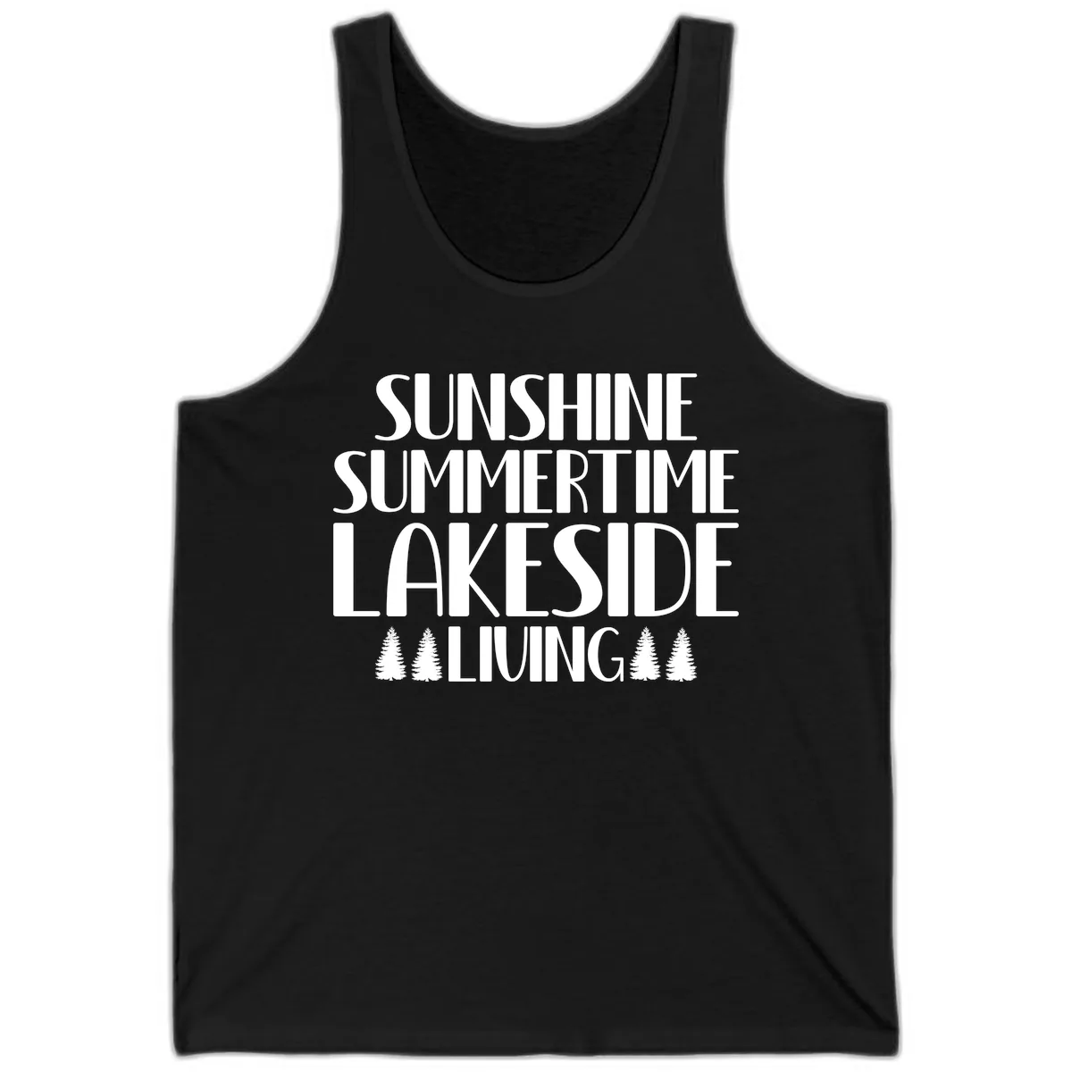 Sunshine Summertime Lakeside Living Tank in Black