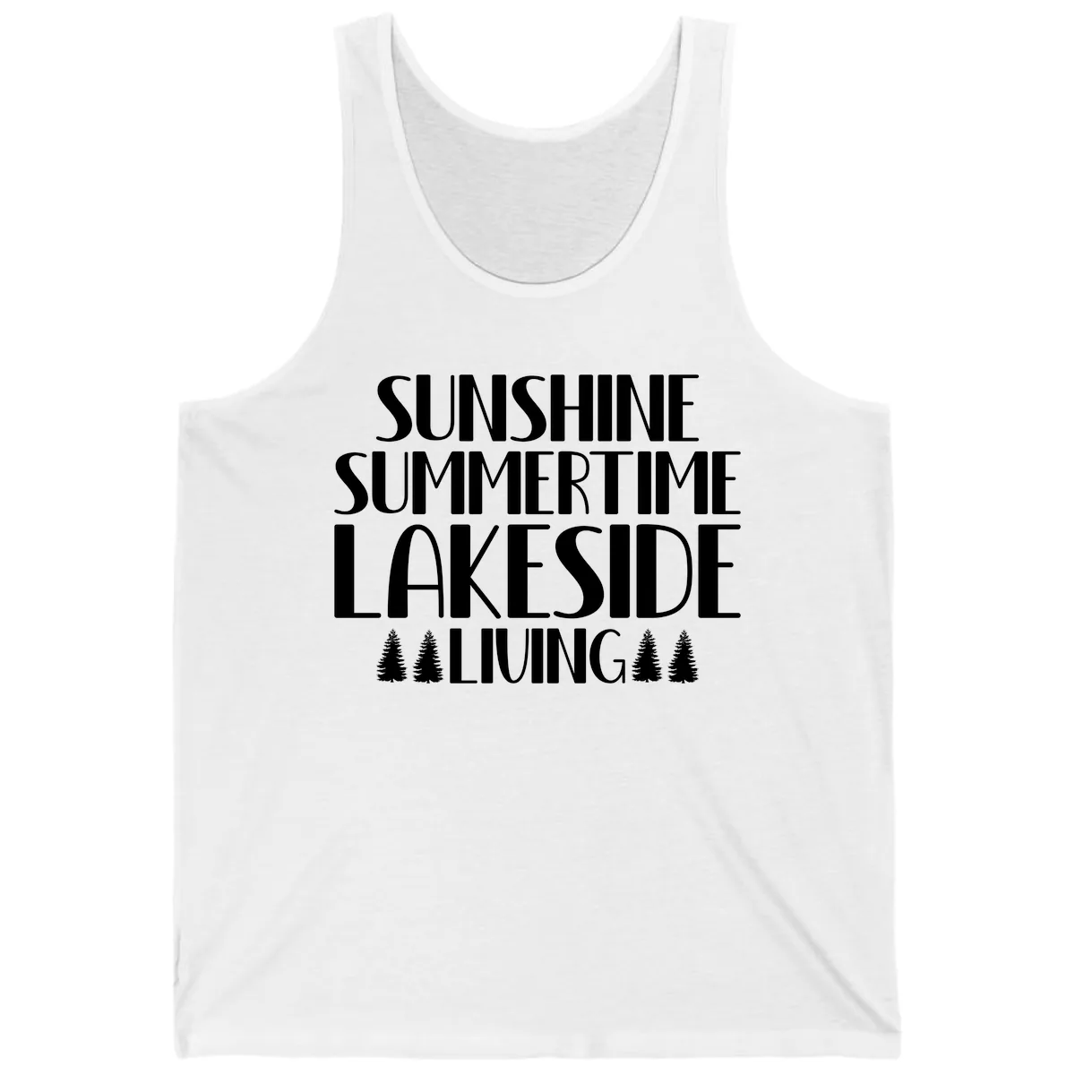 Sunshine Summertime Lakeside Living Tank in White