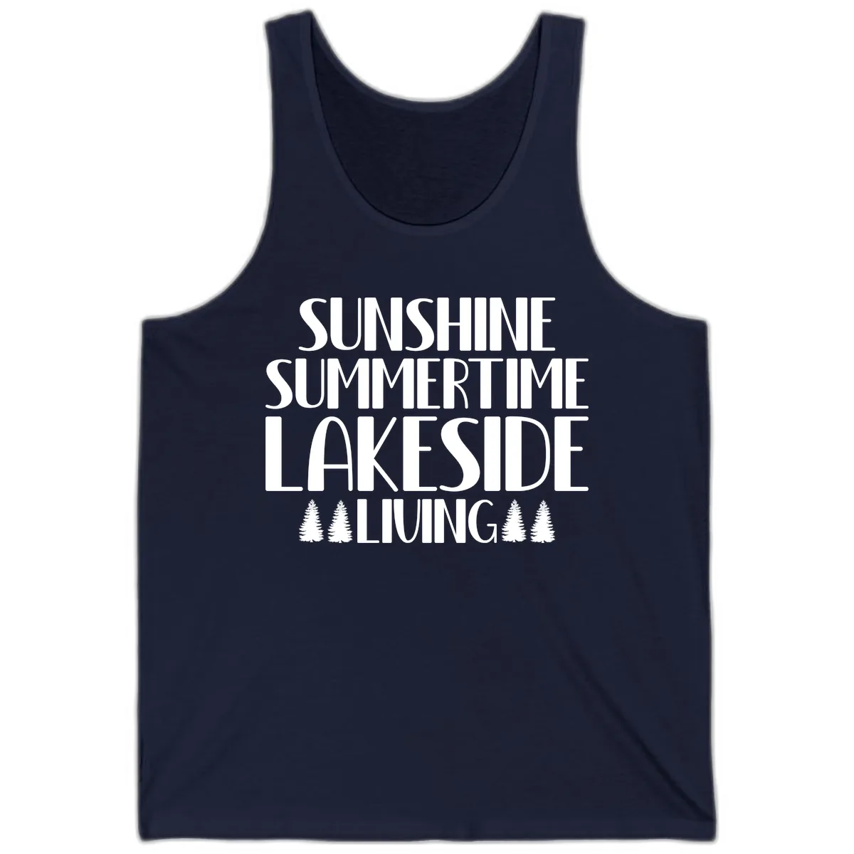 Sunshine Summertime Lakeside Living Tank in Navy