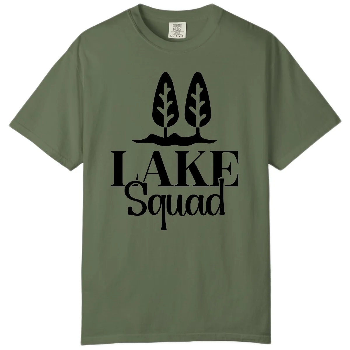 Lake Squad Lakeside Trees Comfort Color in Sage