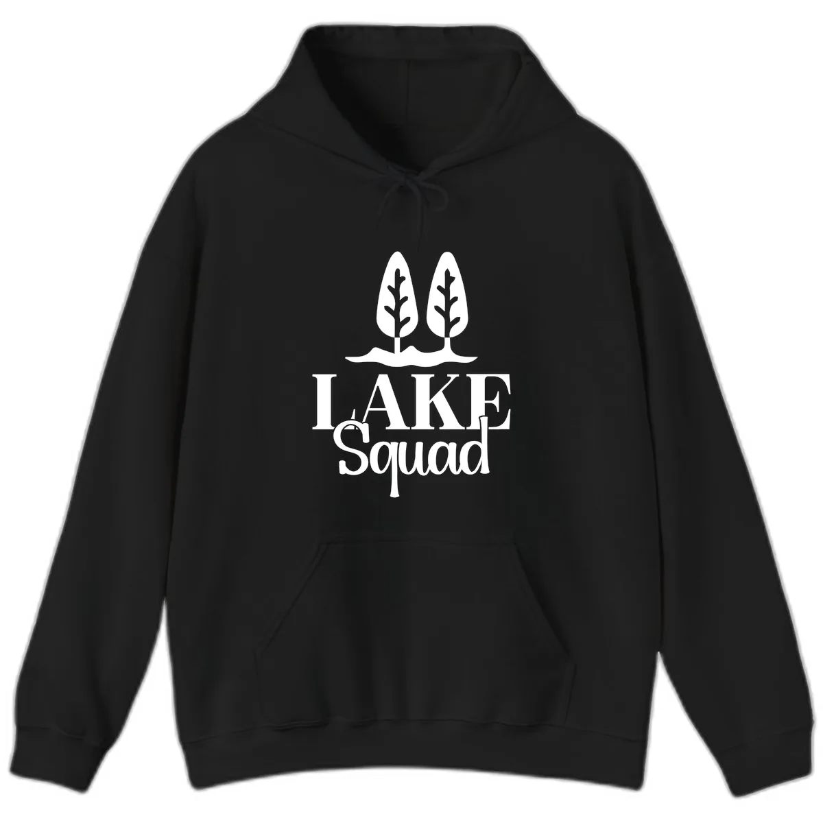 Lake Squad Lakeside Trees Hoodie in Black