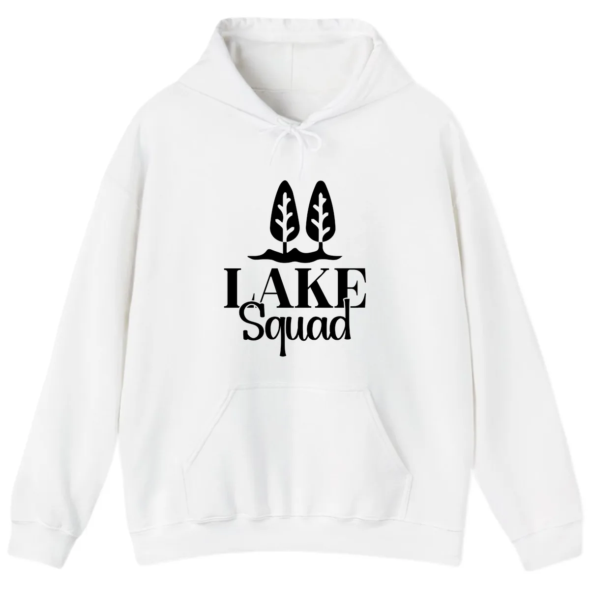 Lake Squad Lakeside Trees Hoodie in White