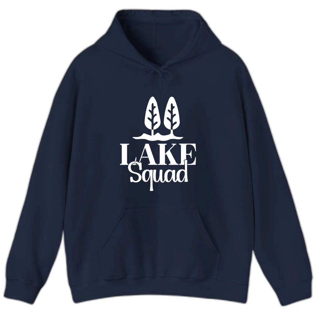 Lake Squad Lakeside Trees Hoodie in Navy