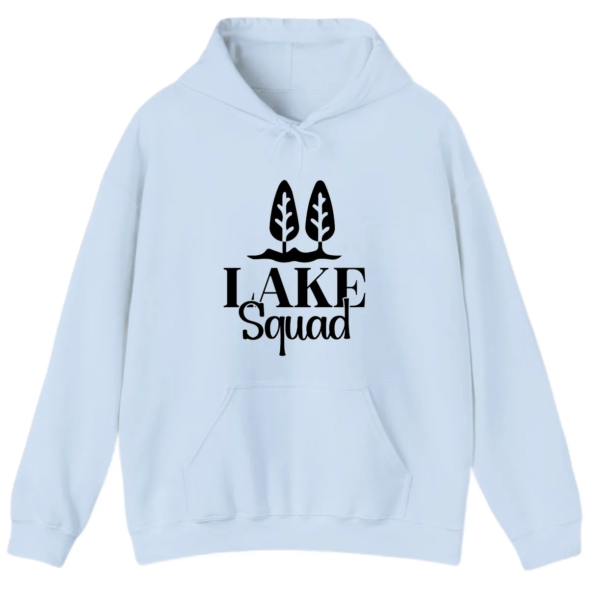 Lake Squad Lakeside Trees Hoodie in Light Blue