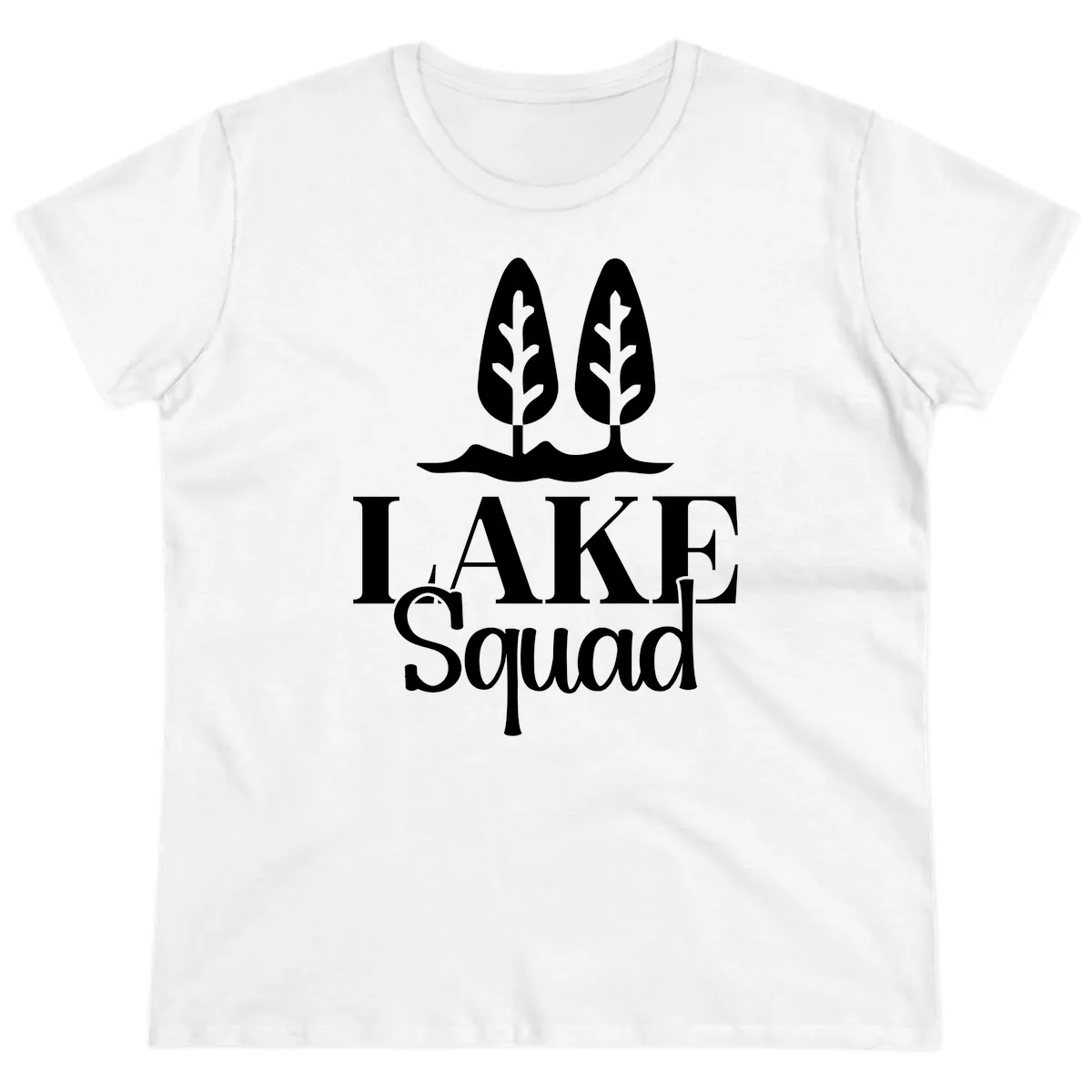 Lake Squad Lakeside Trees Ladies Tee in White