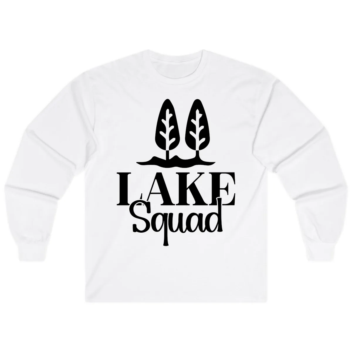 Lake Squad Lakeside Trees Long Sleeve in White