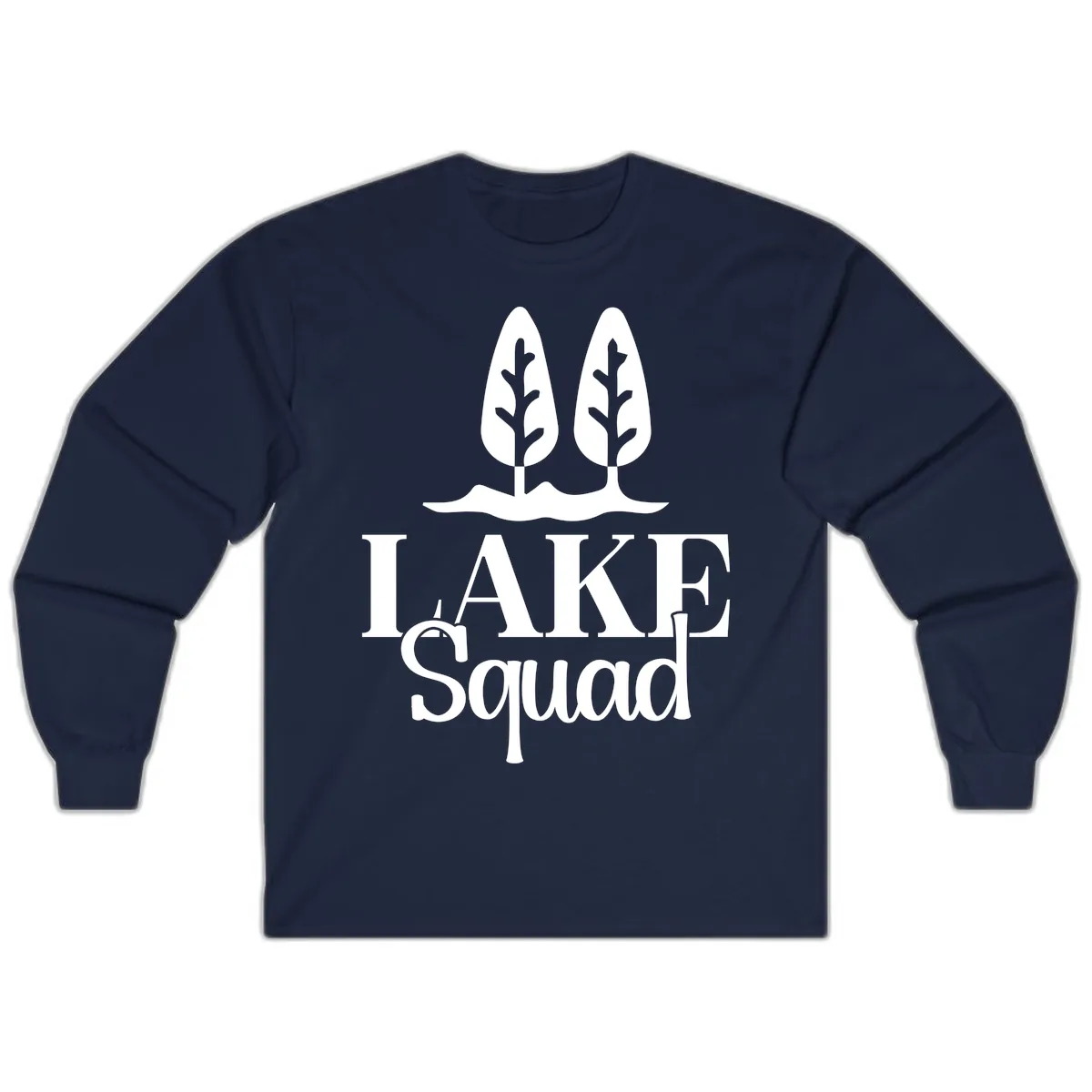 Lake Squad Lakeside Trees Long Sleeve in Navy