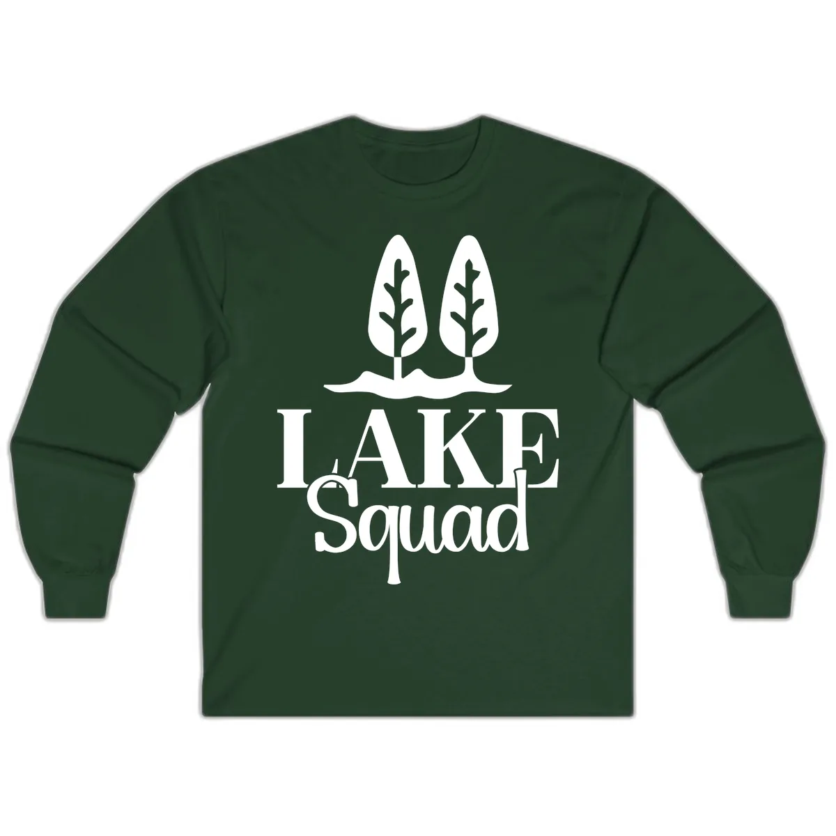 Lake Squad Lakeside Trees Long Sleeve in Forest Green
