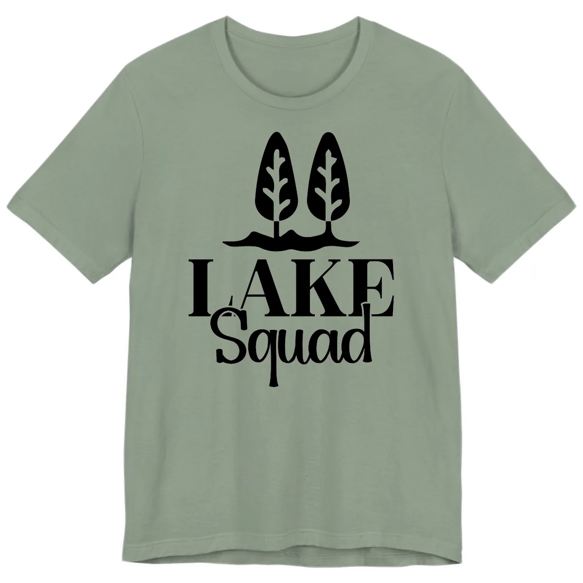 Lake Squad Lakeside Trees Premium T-Shirt in Sage