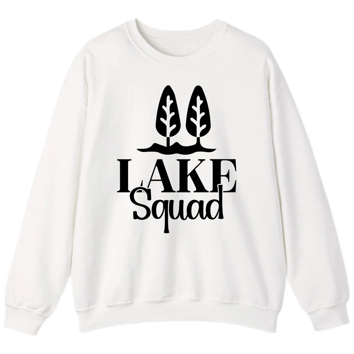 Lake Squad Lakeside Trees Sweatshirt in White