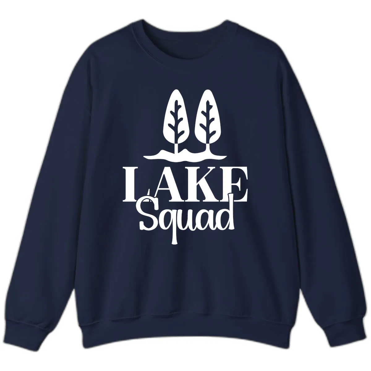 Lake Squad Lakeside Trees Sweatshirt in Navy