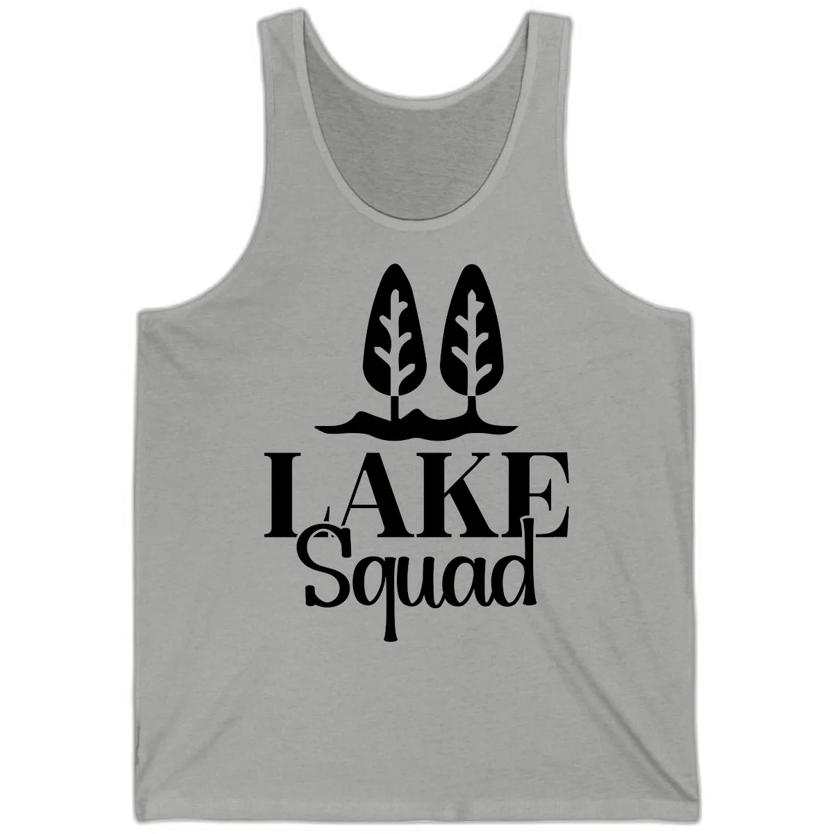 Lake Squad Lakeside Trees Tank in Athletic Heather