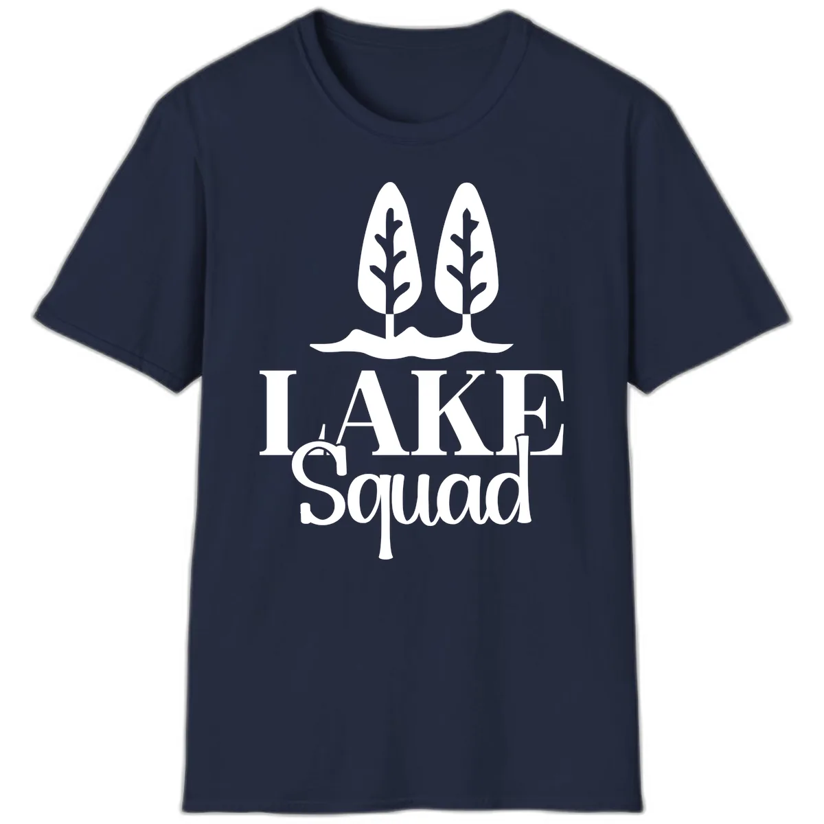 Lake Squad Lakeside Trees T-Shirt in Navy