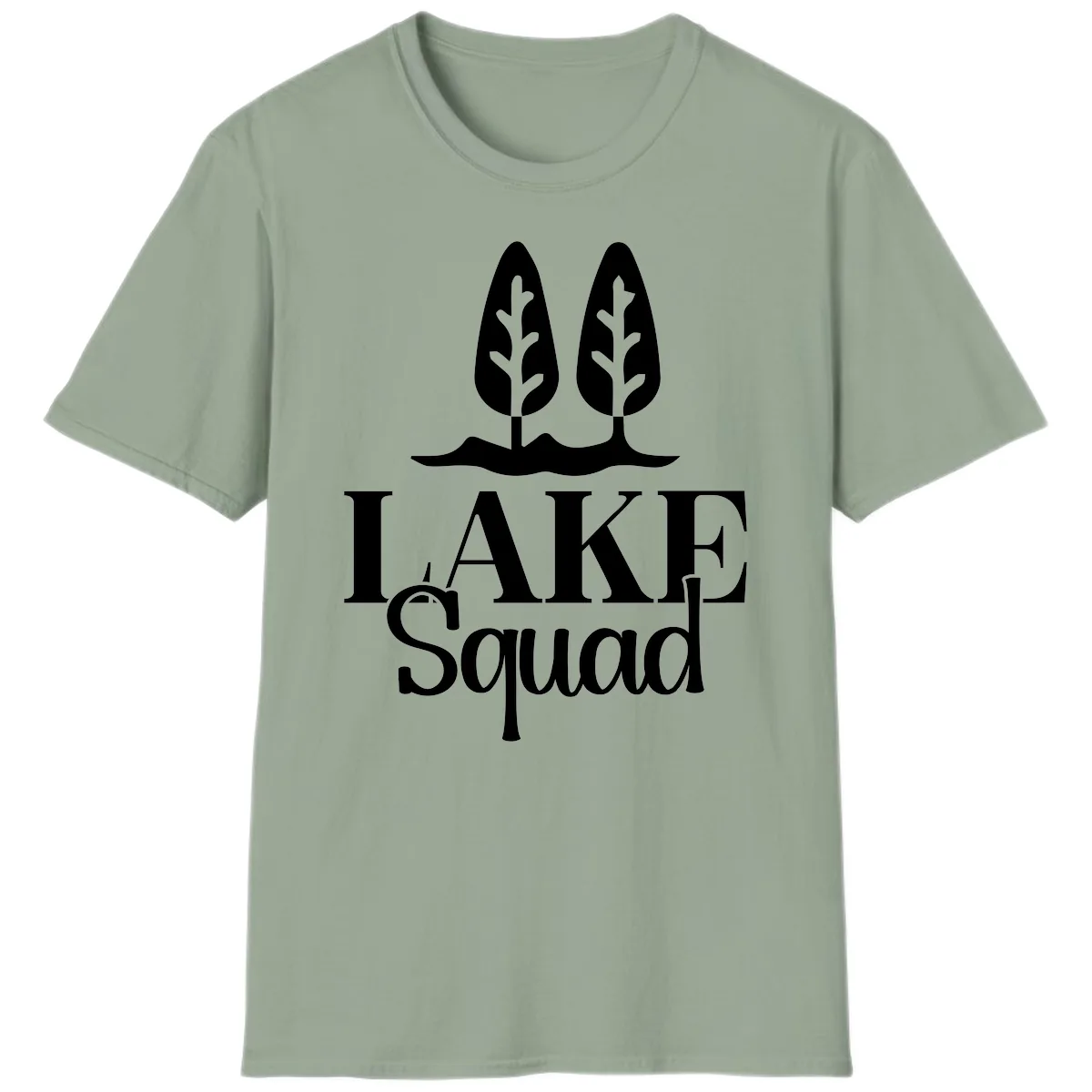 Lake Squad Lakeside Trees T-Shirt in Sage