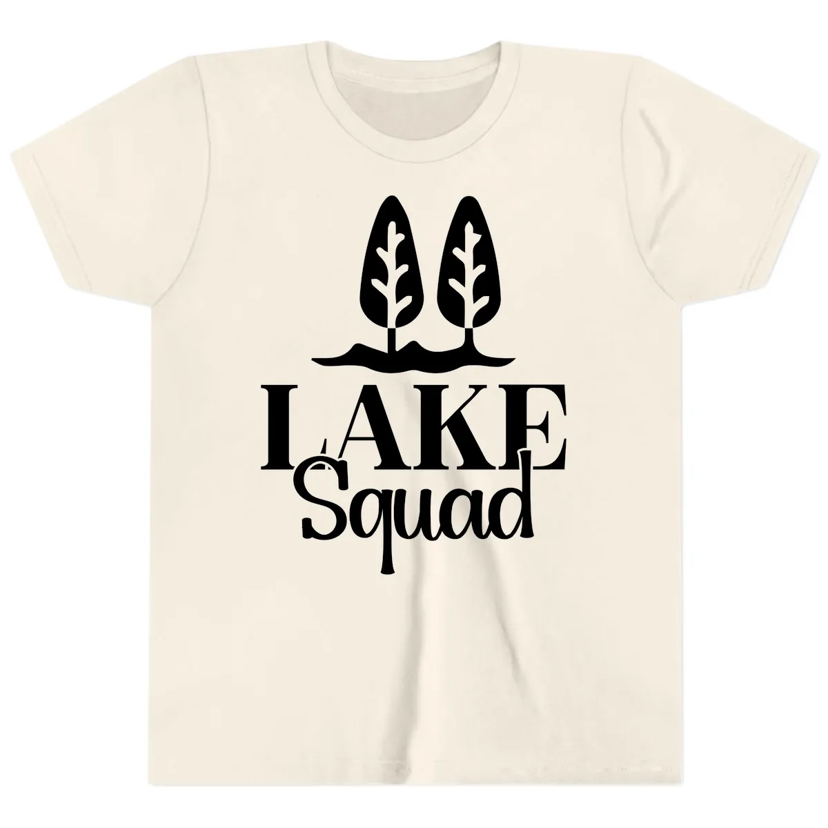 Lake Squad Lakeside Trees Youth T-Shirt in Natural