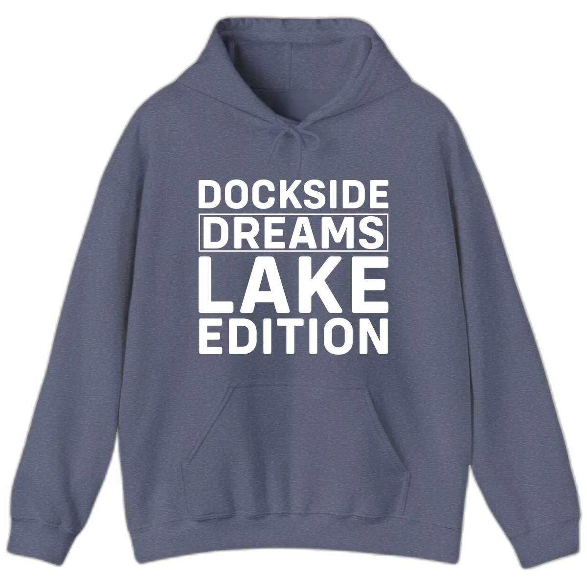 Dockside Dreams Lake Edition Hoodie in Heather Navy