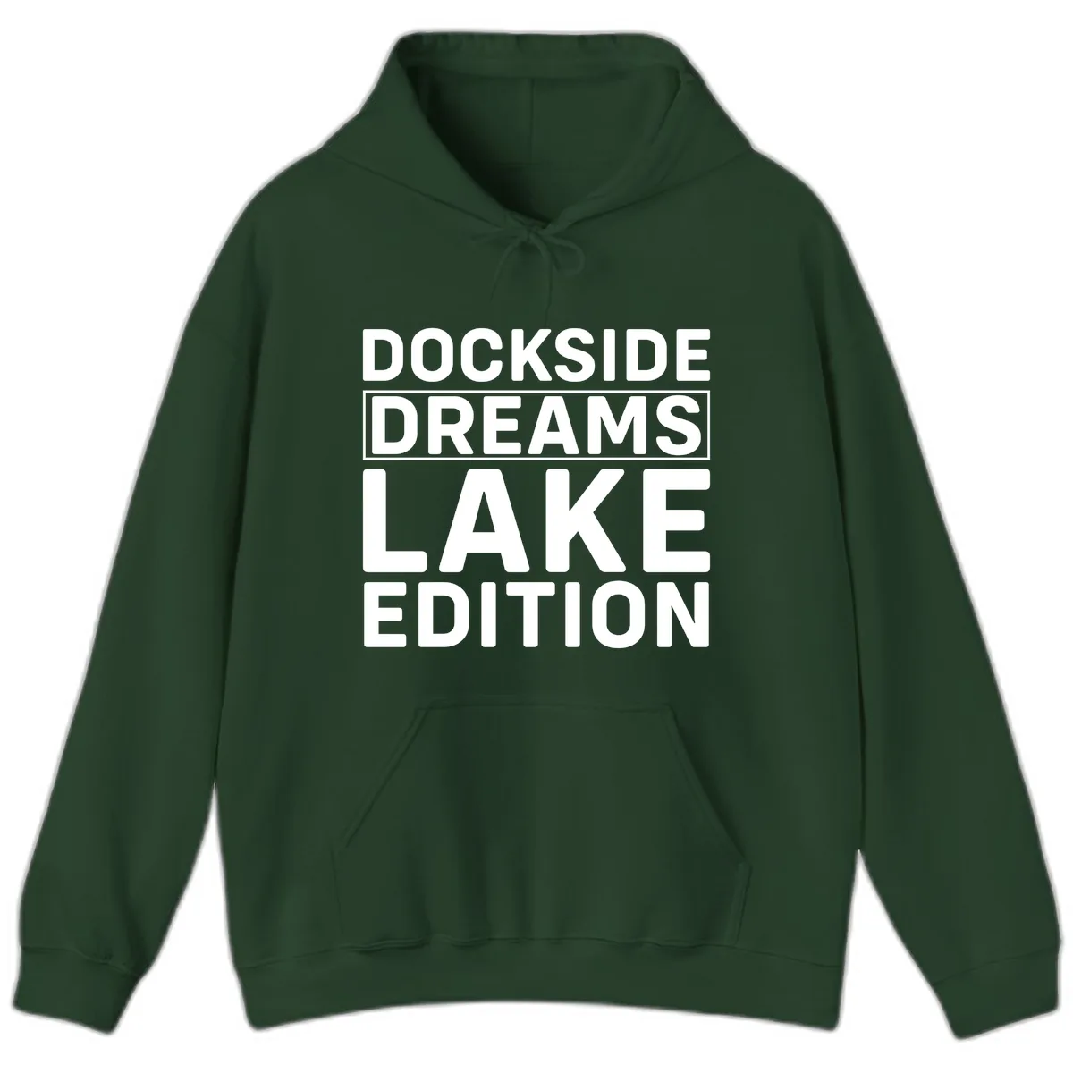 Dockside Dreams Lake Edition Hoodie in Forest Green