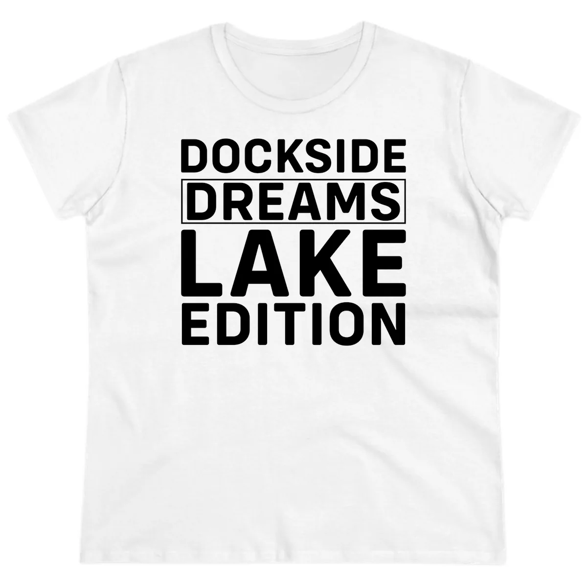 Dockside Dreams Lake Edition Ladies Tee in White