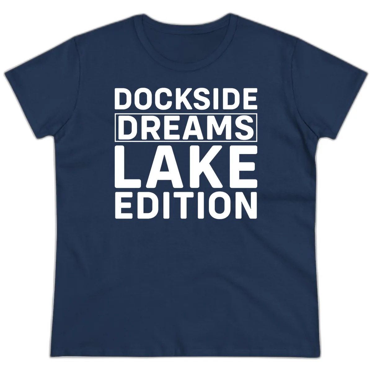 Dockside Dreams Lake Edition Ladies Tee in Navy