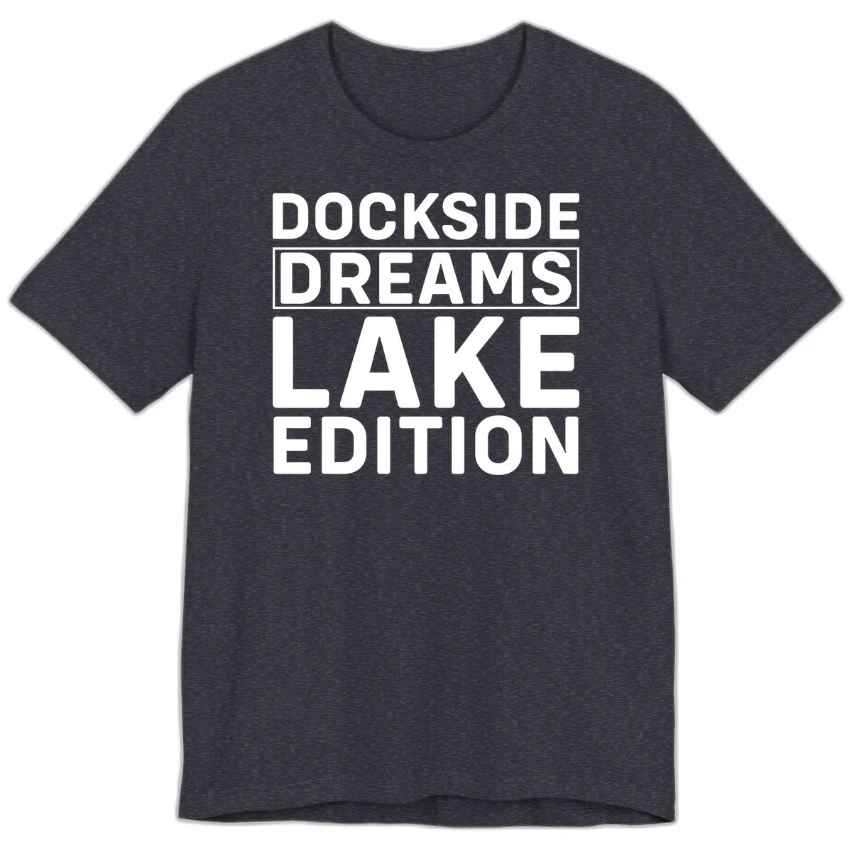 Dockside Dreams Lake Edition Premium T-Shirt in Heather Navy