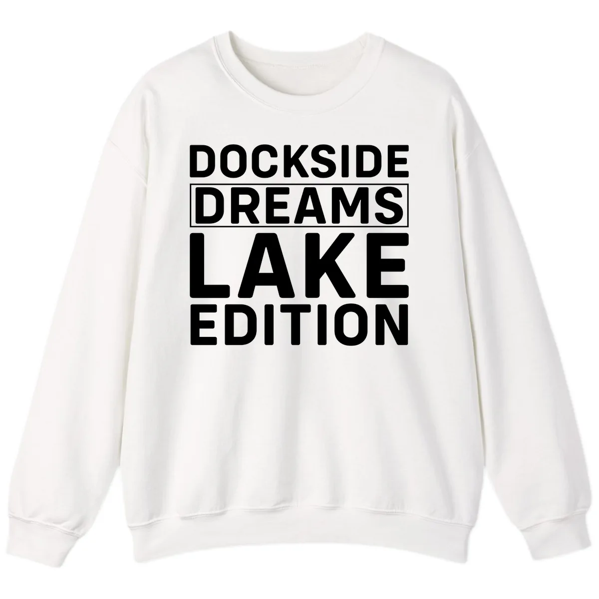 Dockside Dreams Lake Edition Sweatshirt in White