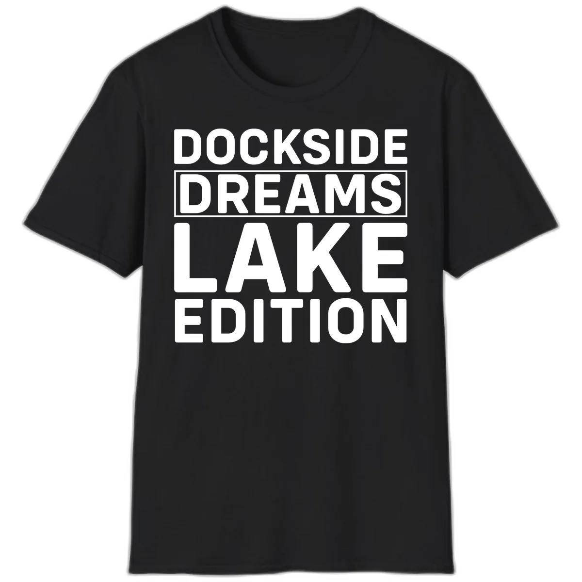 Dockside Dreams Lake Edition T-Shirt in Black