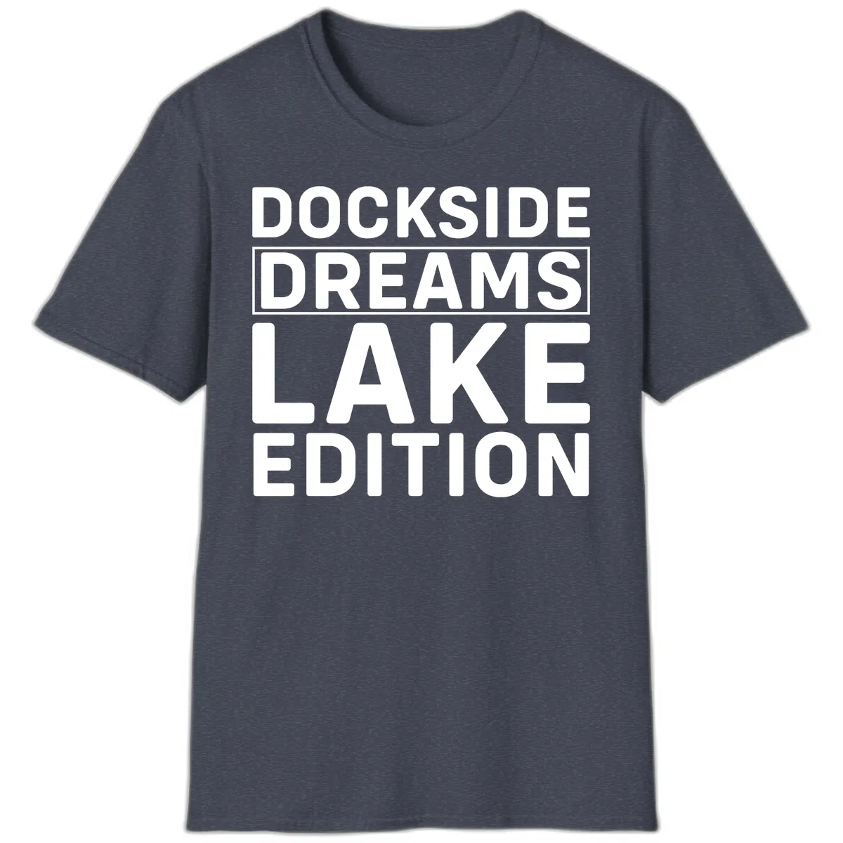 Dockside Dreams Lake Edition T-Shirt in Heather Navy