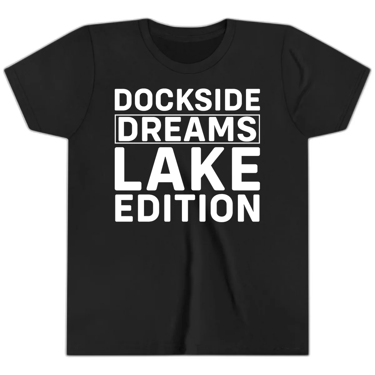 Dockside Dreams Lake Edition Youth T-Shirt in Black