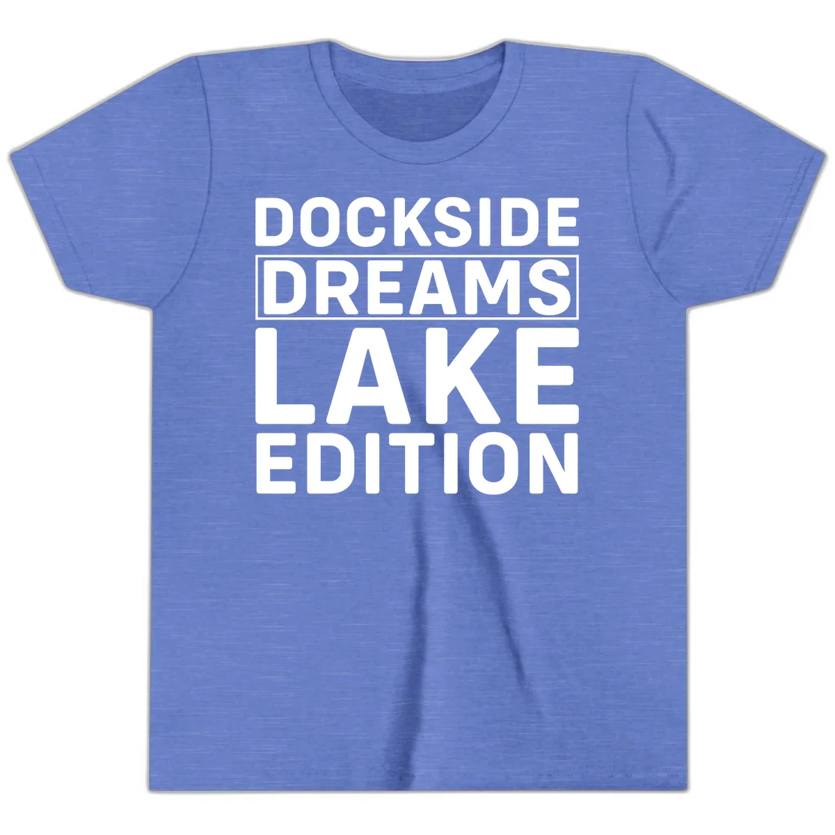 Dockside Dreams Lake Edition Youth T-Shirt in Heather Columbia Blue