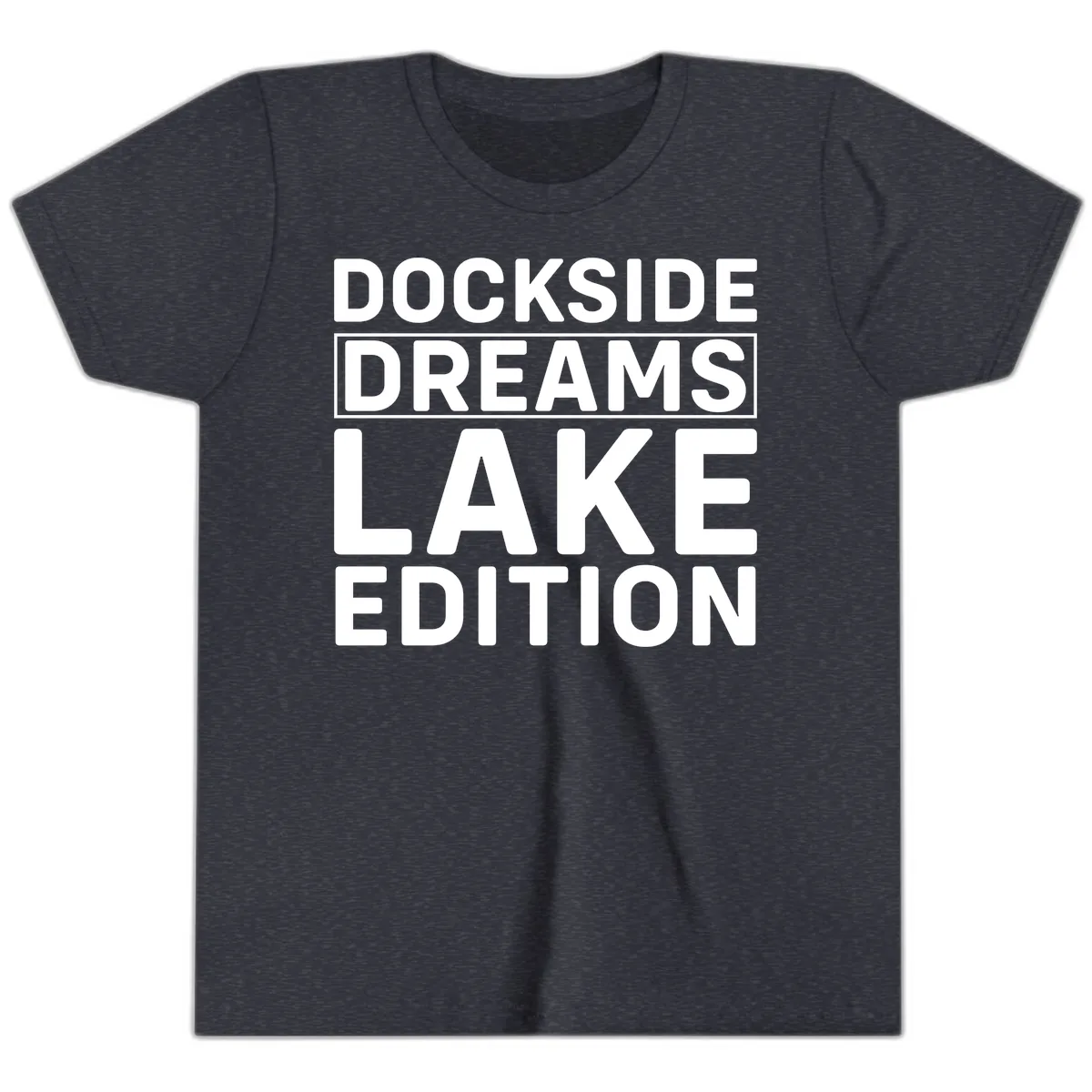 Dockside Dreams Lake Edition Youth T-Shirt in Heather Navy