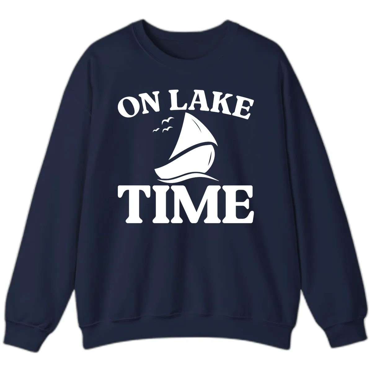 On Lake Time Sailboat Graphic Sweatshirt in Navy