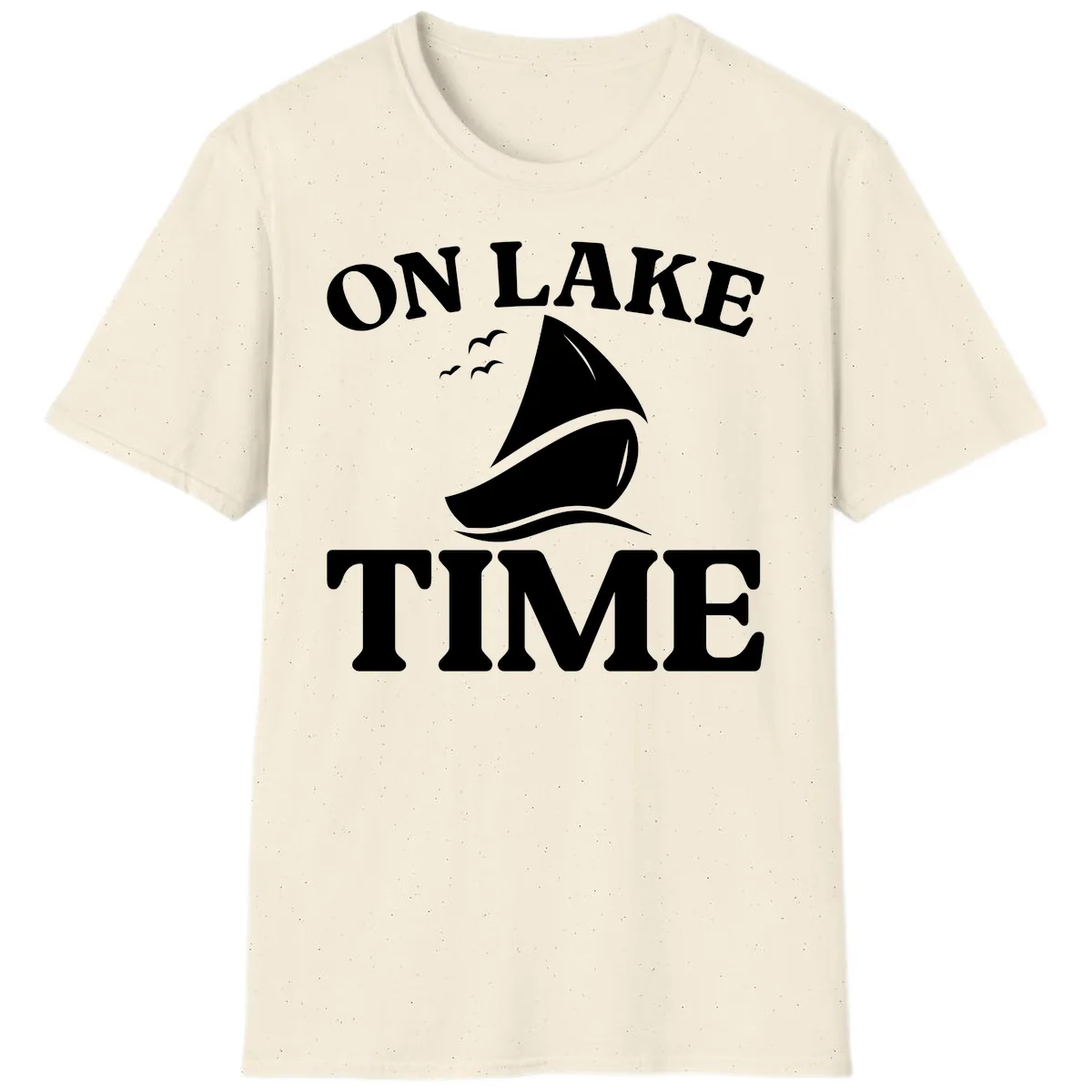 On Lake Time Sailboat Graphic T-Shirt in Natural