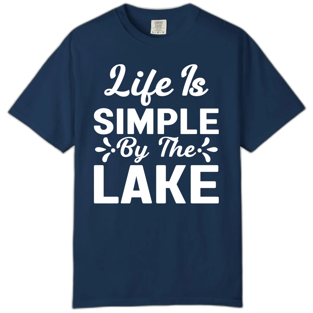 Life Is Simple By The Lake Comfort Color in Navy