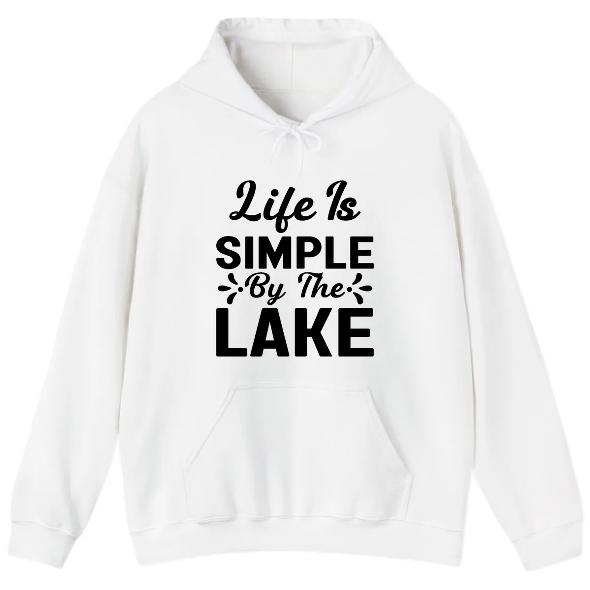 Life Is Simple By The Lake Hoodie in White