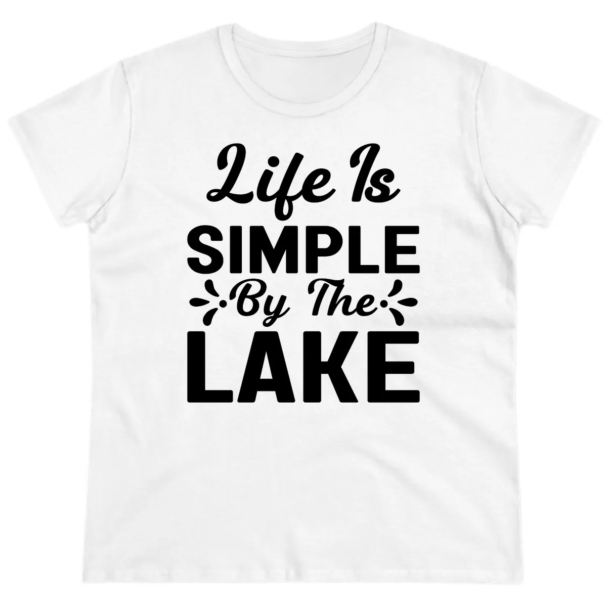 Life Is Simple By The Lake Ladies Tee in White