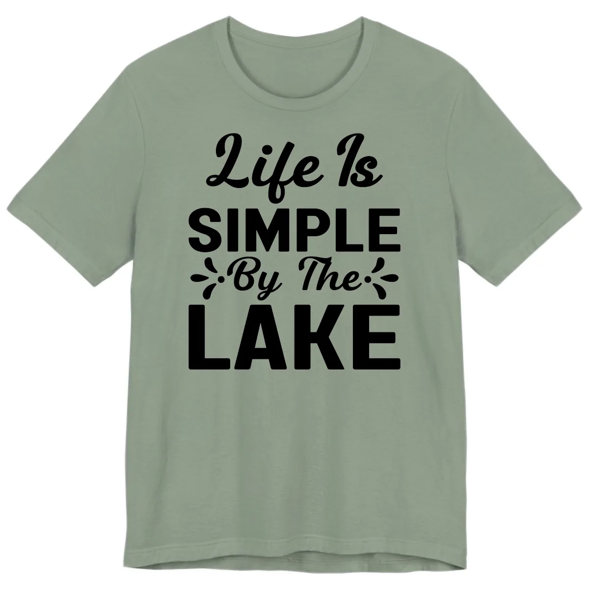 Life Is Simple By The Lake Premium T-Shirt in Sage