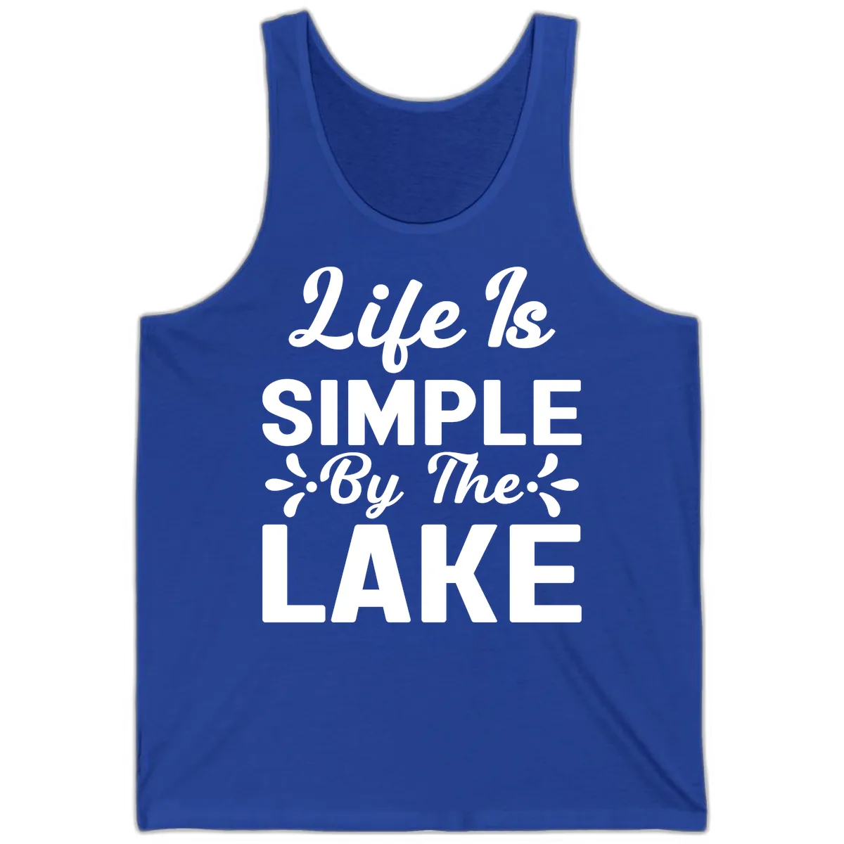 Life Is Simple By The Lake Tank in True Royal