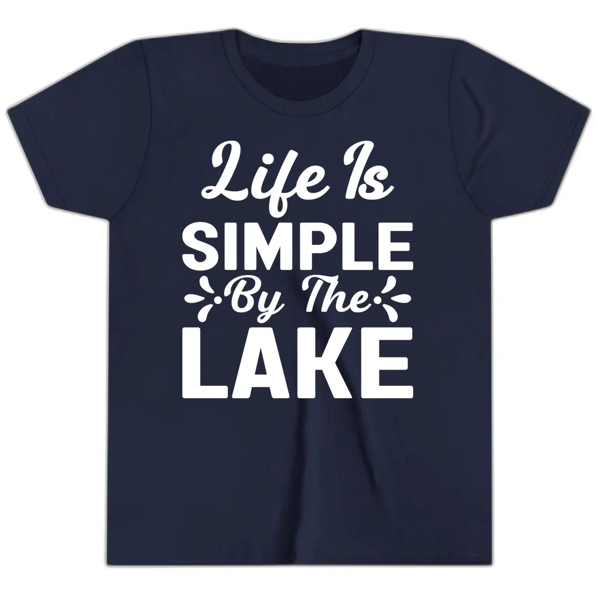 Life Is Simple By The Lake Youth T-Shirt in Navy