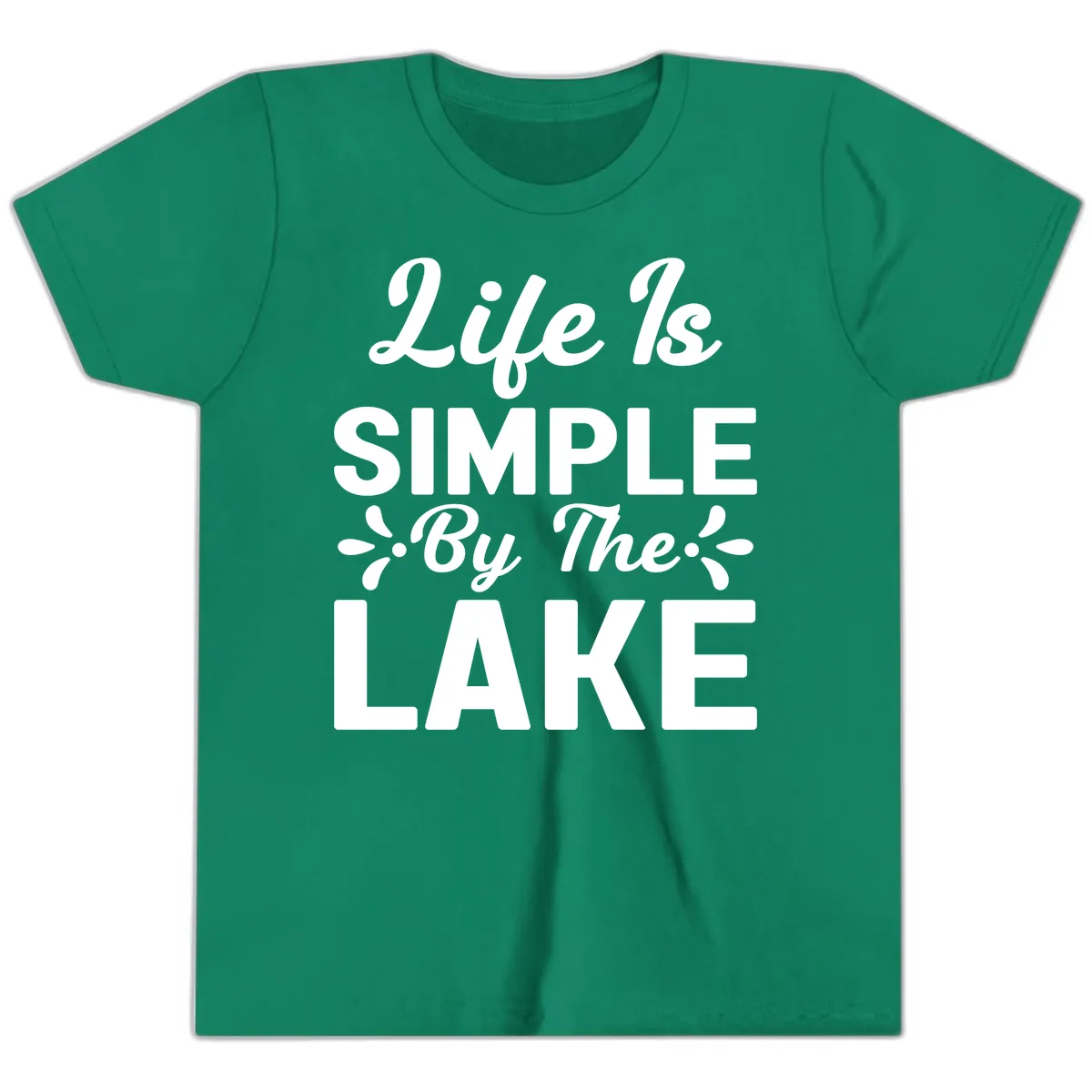 Life Is Simple By The Lake Youth T-Shirt in Kelly