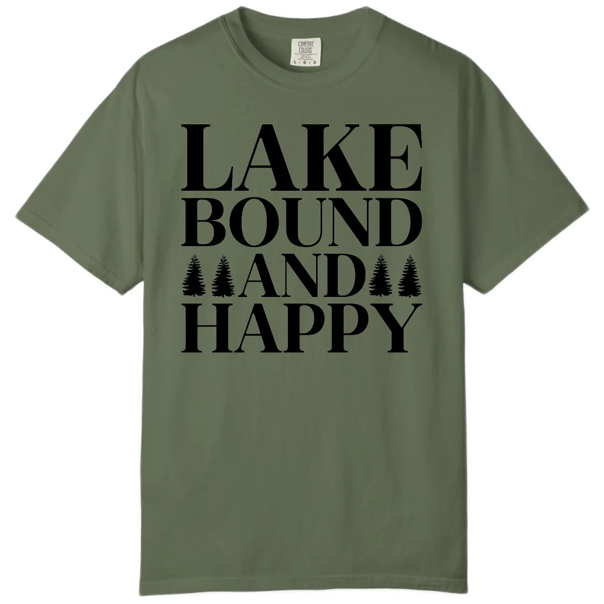 Lake Bound And Happy Design Comfort Color in Sage