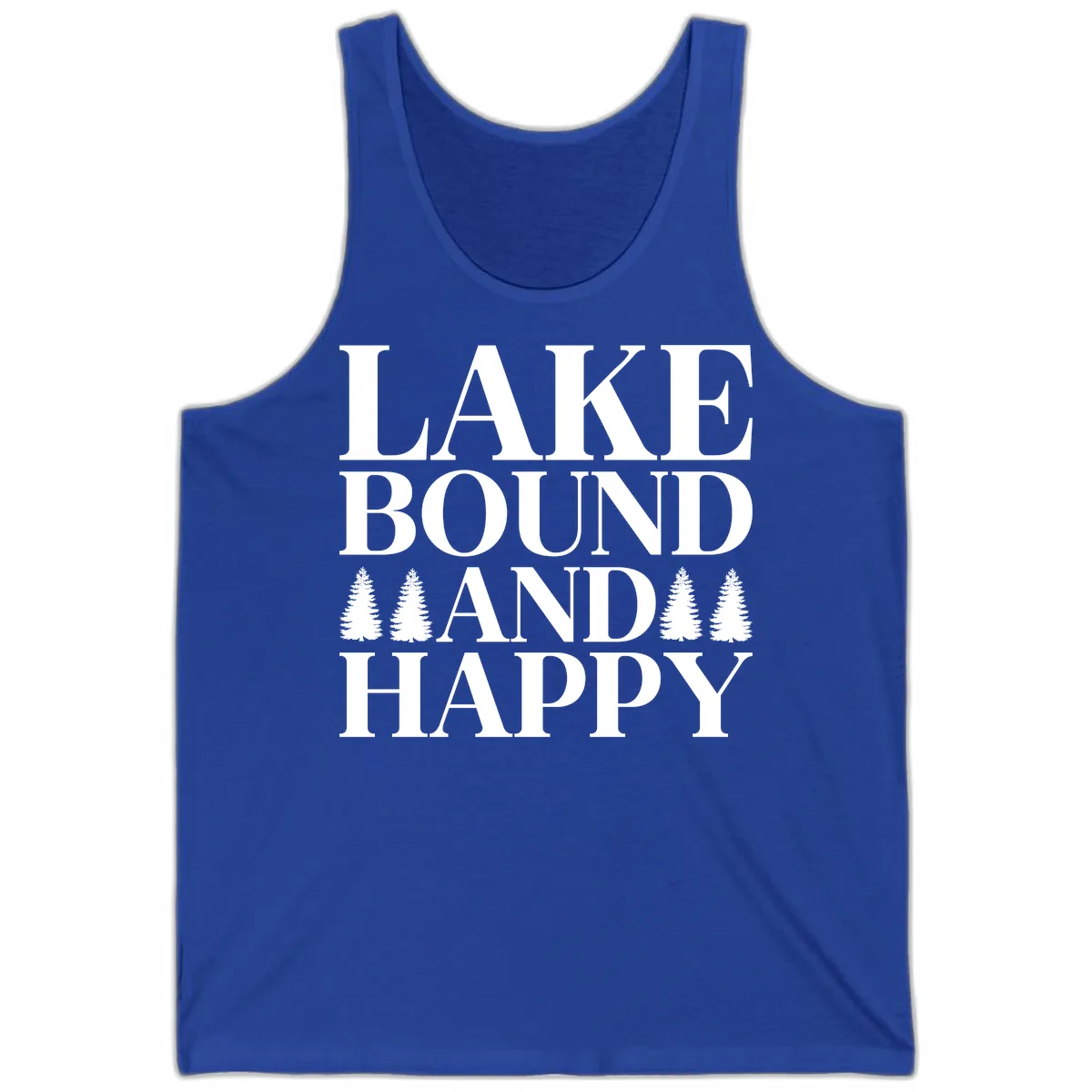 Lake Bound And Happy Design Tank in True Royal