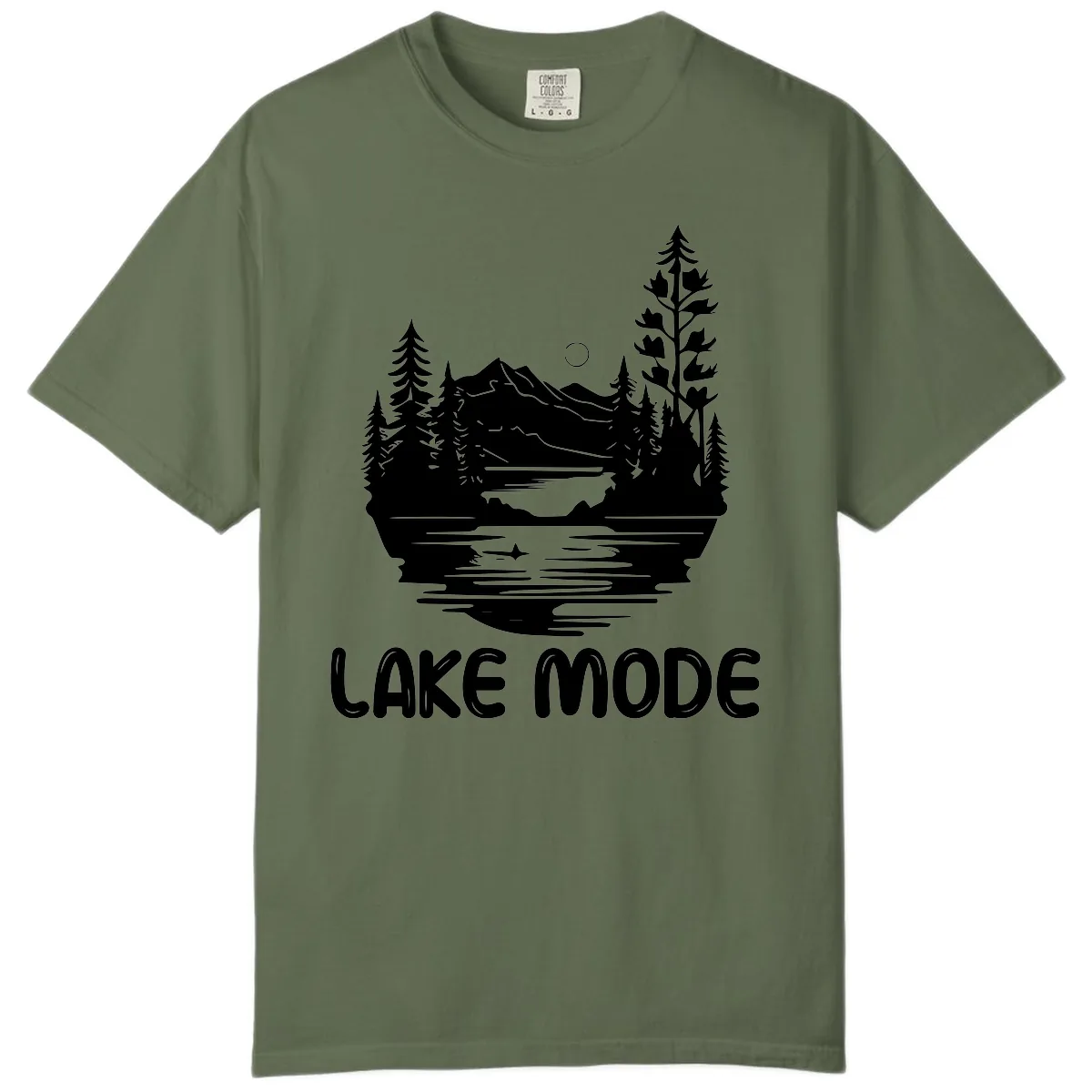 Lake Mode Mountain Landscape Comfort Color in Sage