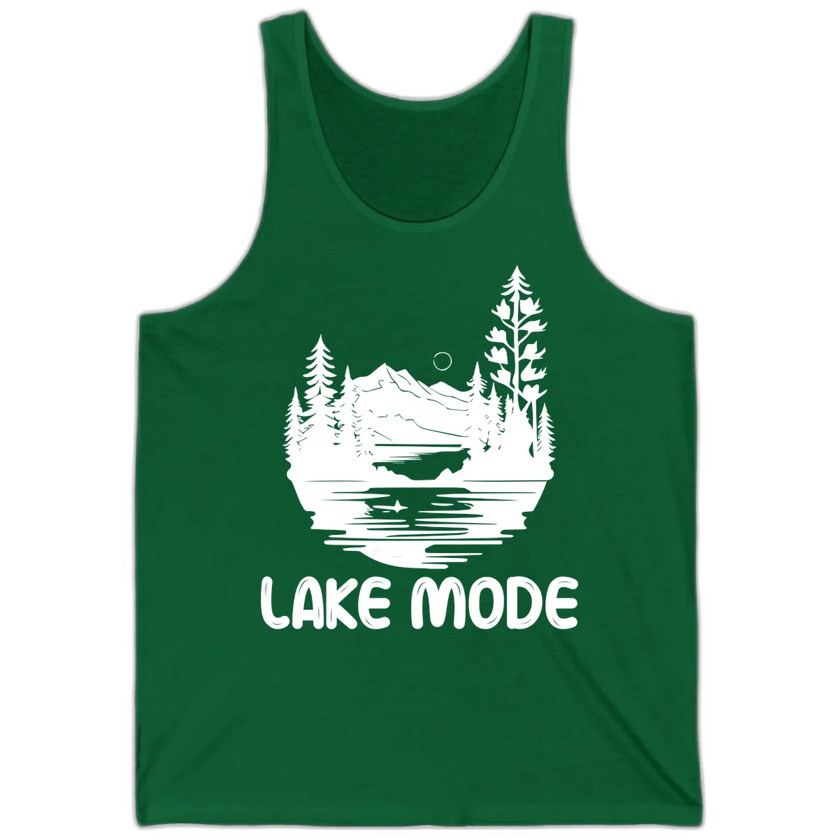 Lake Mode Mountain Landscape Tank in Kelly