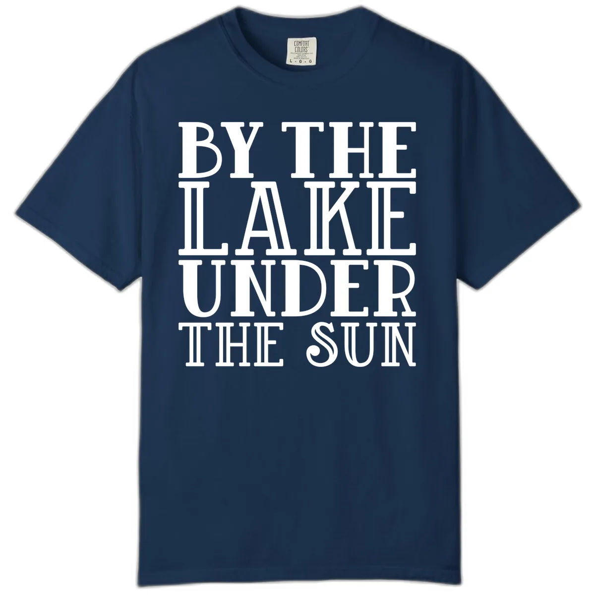 By The Lake Under The Sun Comfort Color in Navy