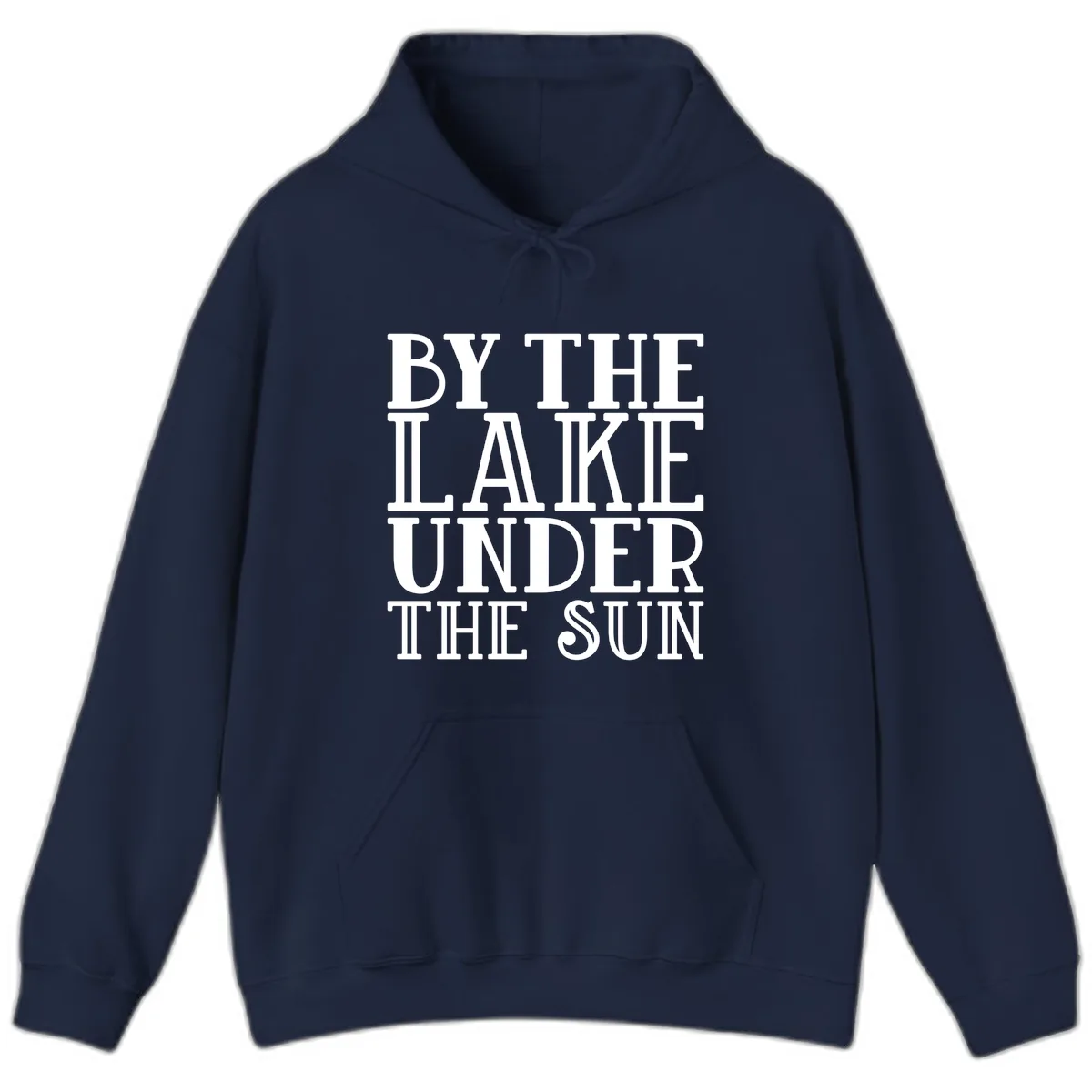 By The Lake Under The Sun Hoodie in Navy