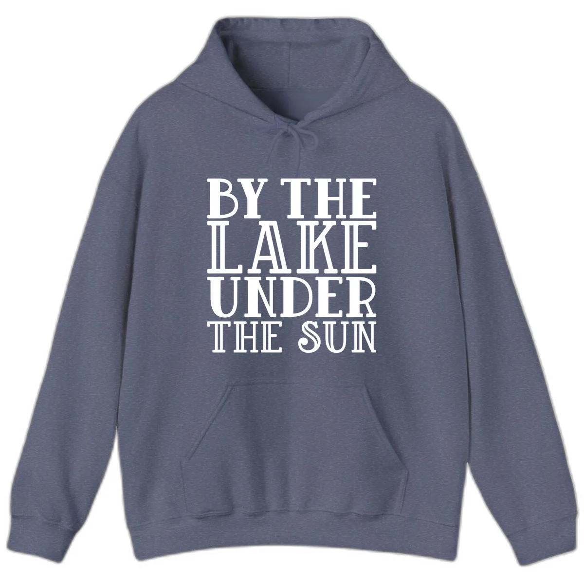 By The Lake Under The Sun Hoodie in Heather Navy
